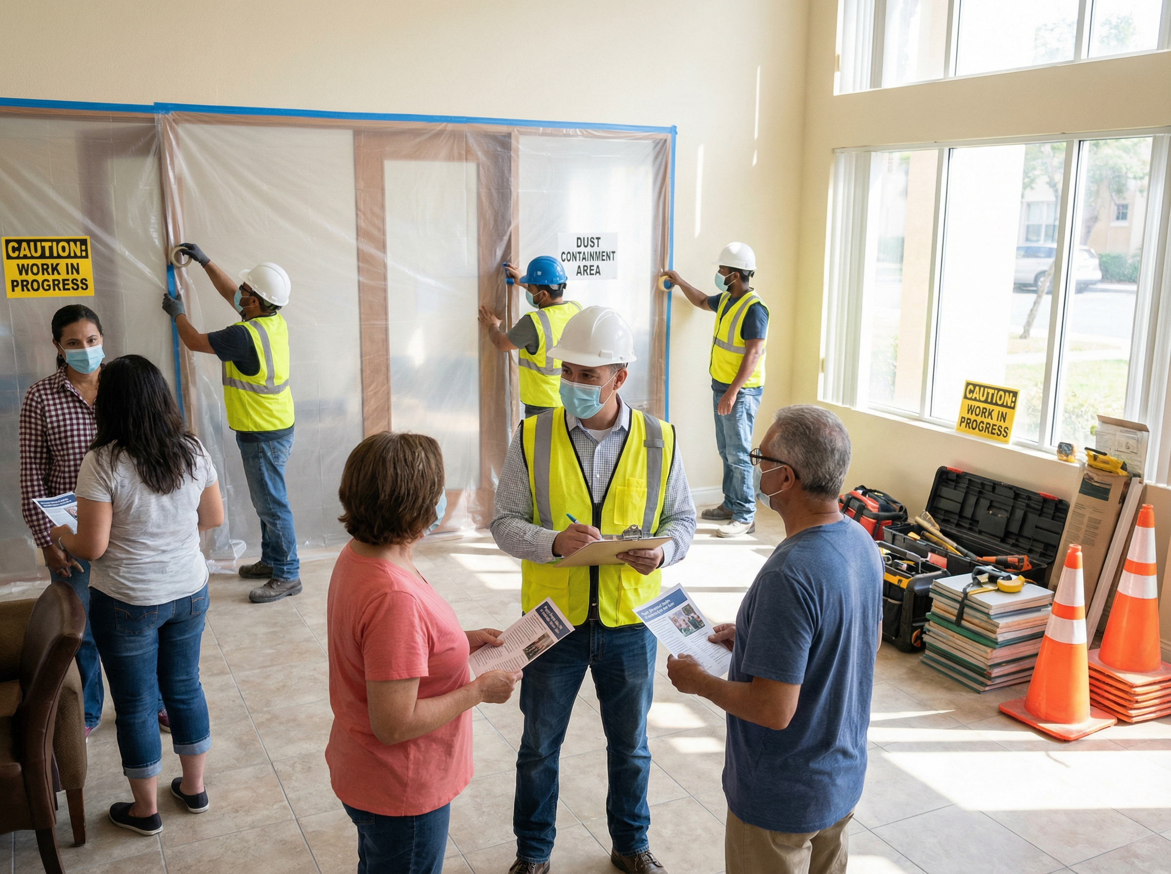 Optimizing Apartment Community Renovations Through Resident Communication and Team Performance 2 Construction team performing quality control on renovated apartment units