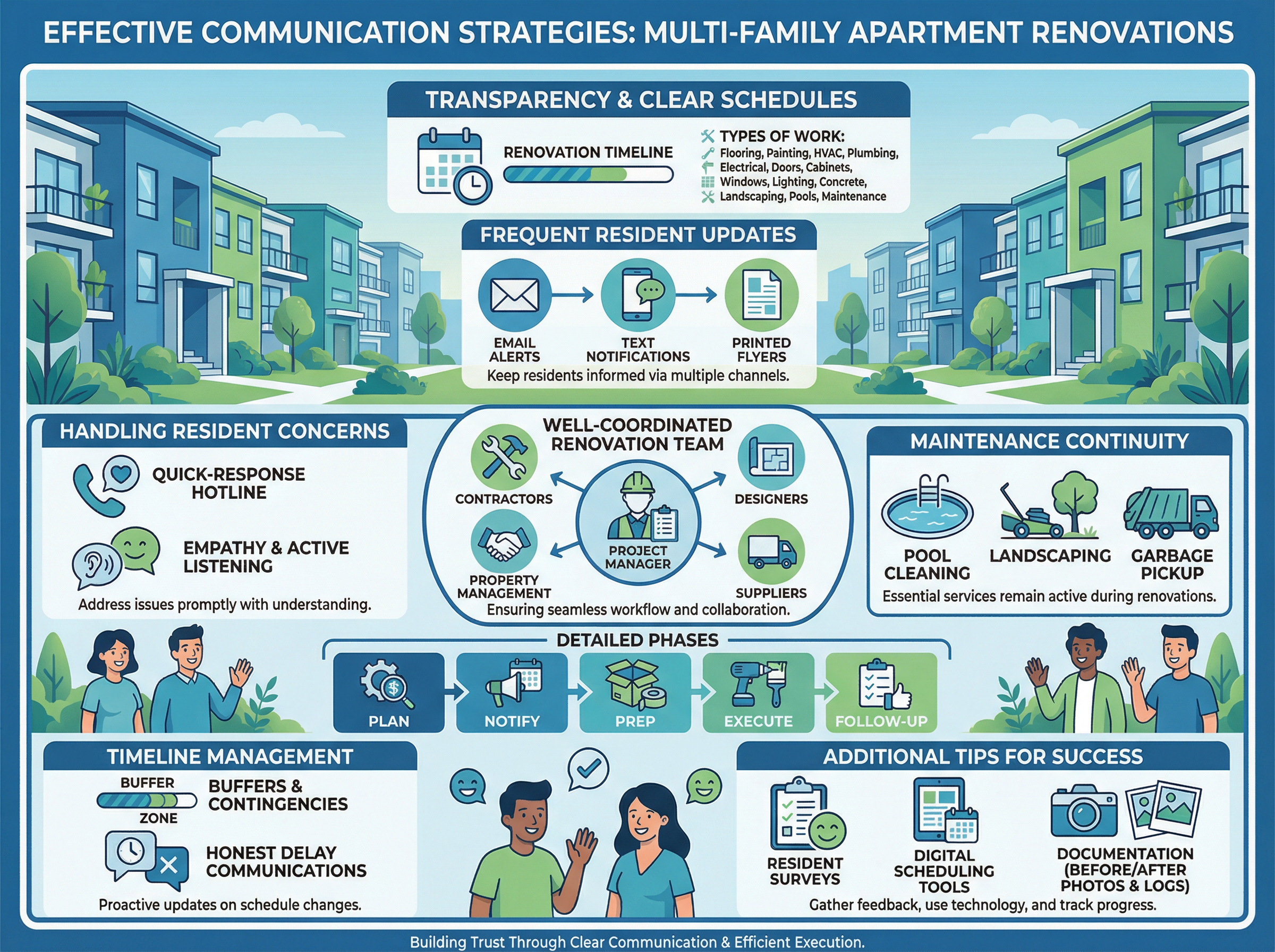 Best Practices for Resident Communication and Operations During Apartment Renovations in Multi-Family Communities 1 Property manager communicating renovation schedule to apartment residents