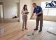 apartment renovation Houston flooring installation process in a multifamily unit with property manager inspection
