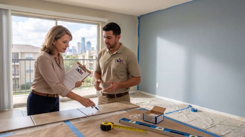 Apartment turns Houston coordination between manager and contractor in unit