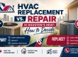 HVAC replacement vs repair Houston: technician evaluates an older rooftop AC on a Houston apartment building, weighing SEER2 efficiency, AC lifespan, and indoor air quality